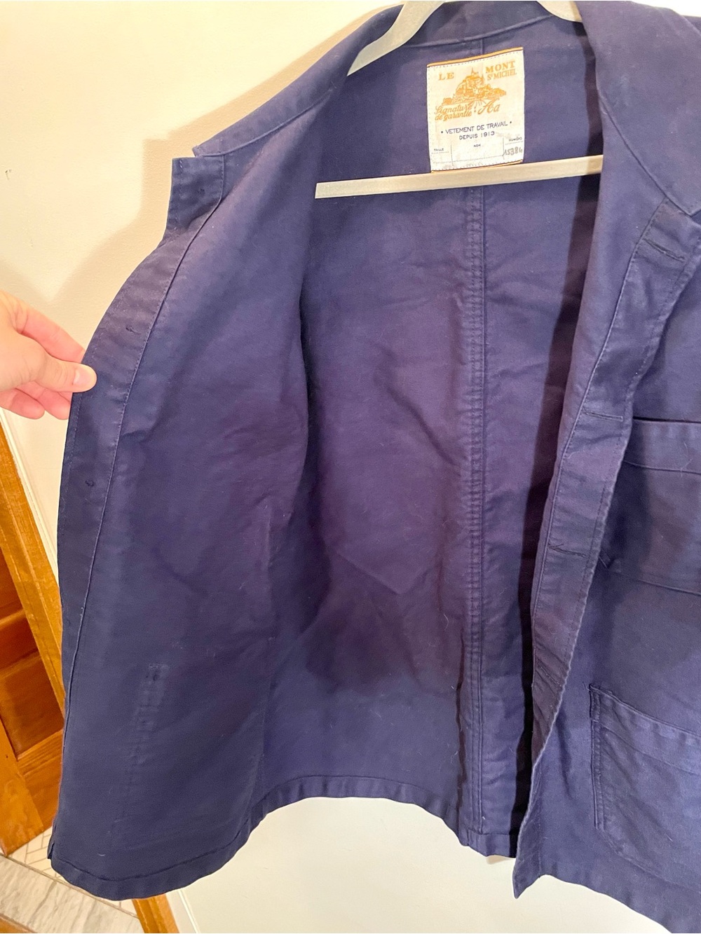Le Mont Saint-Michel Chore Coat - French Blue - Size Medium - Excellent - Picture 5 of 8